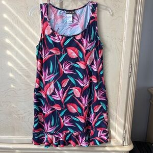 Tommy Bahama Pink and Teal Leaf Swim Coverup